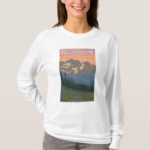 T-shirt Fleurs de ressort - parc national de Yellowstone