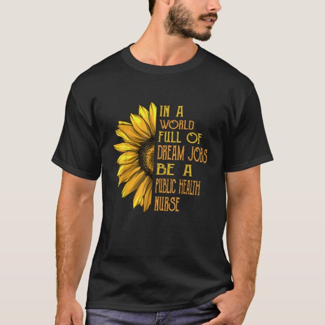 T-shirt Fleurs de soleil amusantes Infirmières en santé pu (Devant)
