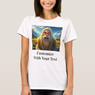 T-shirt Fleurs de soleil de Bigfoot rire
