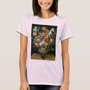 T-shirt Fleurs de style baroque vintage dans un vase