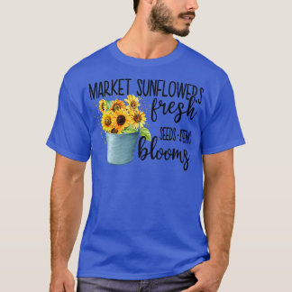 T-shirt fleurs de tournesol du marché graines fraîches tig