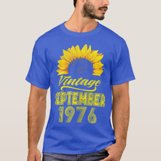 T-shirt Fleurs de tournesol pour femmes Vintage septembre 