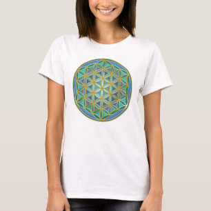 T-shirt FLEURS DE VIE - Géométrie Sacrée Design 1