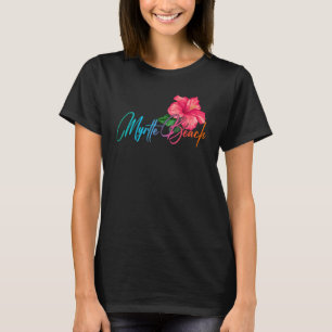 T-shirt Fleurs d'Hibiscus de Myrtle Beach Luau de la plage