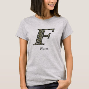 T-shirt Fleurs d'hydrangea personnalisées avec initiale de