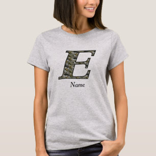 T-shirt Fleurs d'hydrangea personnalisées avec initiale de