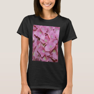 T-shirt Fleurs D'Hydrangée Rose Gros Plan Photo