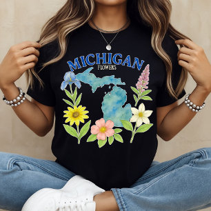 T-Shirt Fleurs du Michigan Impression florale