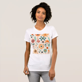 T-shirt Fleurs élégantes et délicates
