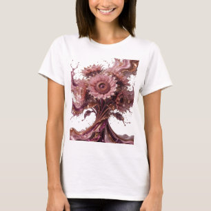 T-shirt Fleurs en jus CLASSIQUE ARGENTÉ Art à porter