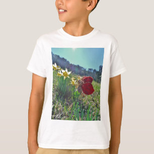 T-shirt Fleurs et fleurs jaunes