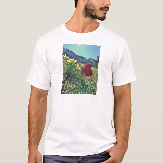 T-shirt Fleurs et fleurs jaunes (Devant)