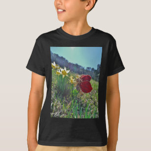 T-shirt Fleurs et fleurs jaunes
