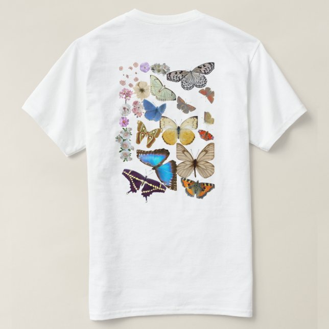T-shirt Fleurs et papillons (Design dos)