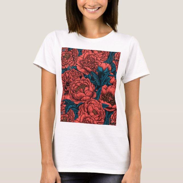 T-shirt fleurs et papillons de nuit (Devant)