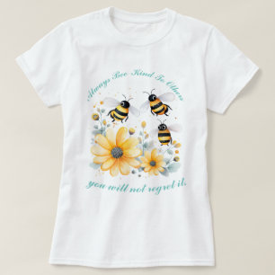 T-shirt fleurs inspirantes être gentil