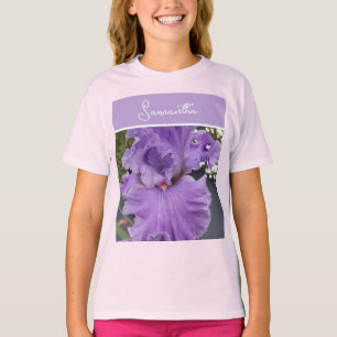 T-shirt Fleurs Iris Fleurs Violet Lavande Lilac Floral