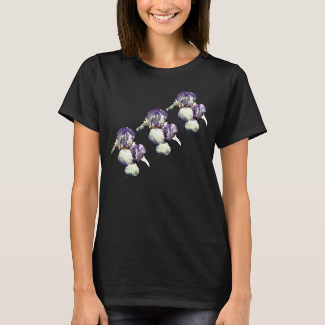 T-shirt Fleurs Iris Pourpres (Devant)