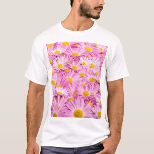 T-shirt Fleurs Jaunes Roses Arrière - plan sans couture