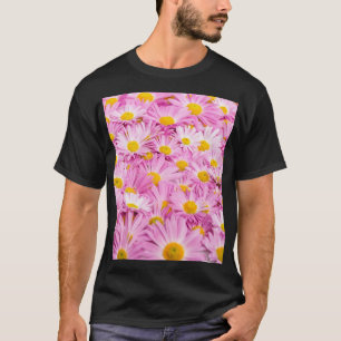 T-shirt Fleurs Jaunes Roses Arrière - plan sans couture