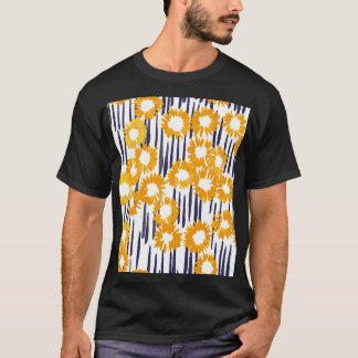 T-shirt Fleurs Jaunes : Vintage peint à la main
