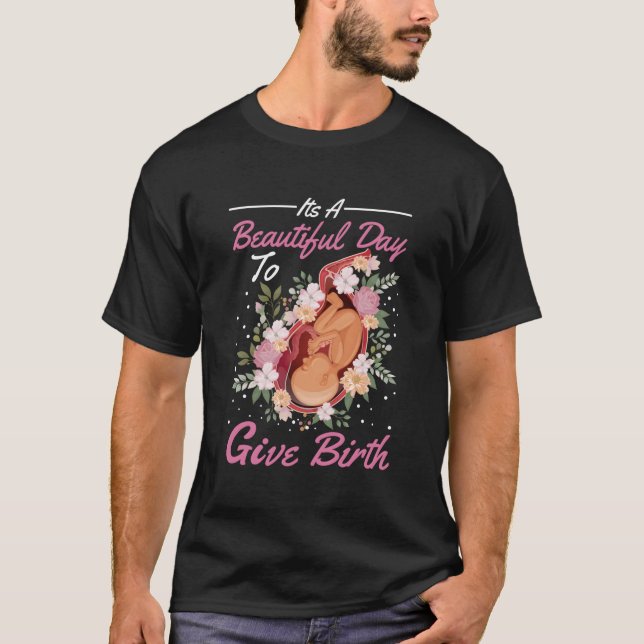 T-shirt Fleurs mignonnes de sage-femme Baby Catcher Doula (Devant)