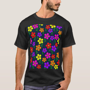 T-shirt Fleurs multicolores Motif floral-34654