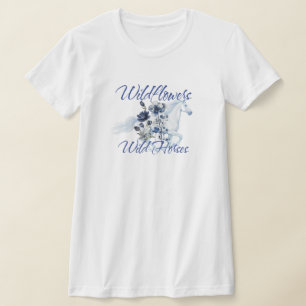 T-shirt Fleurs occidentales Chevaux