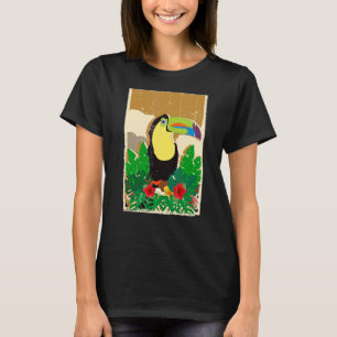 T-shirt Fleurs Oiseaux tropicaux Forêt tropicale Animaux F