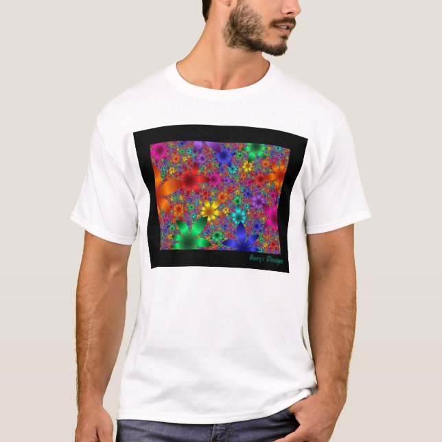 T-shirt Fleurs par des fractales (Devant)