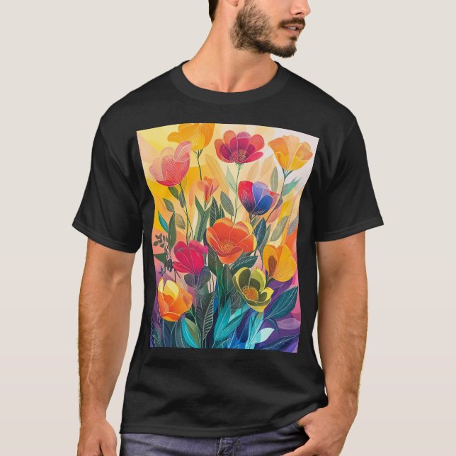 T-shirt Fleurs rayonnantes (Devant)
