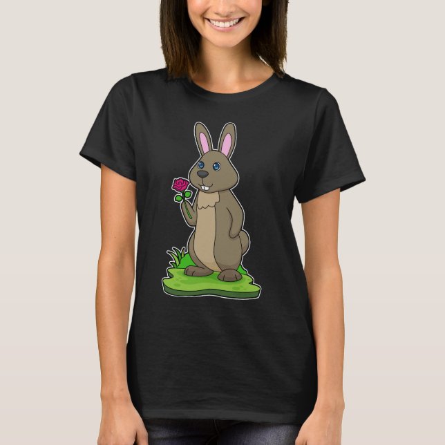 T-shirt Fleurs Roses de lapin (Devant)