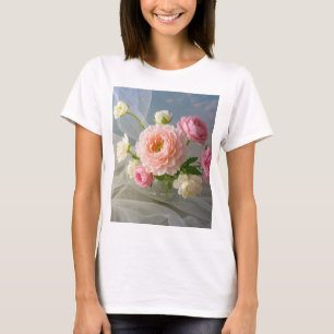 T-shirt Fleurs roses élégantes et élégantes, épicées