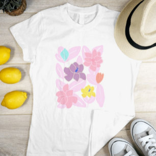 T-shirt Fleurs roses mode moderne jolie féminine