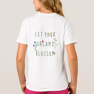T-shirt Fleurs sauvages aquarelle colorées Citation d'été
