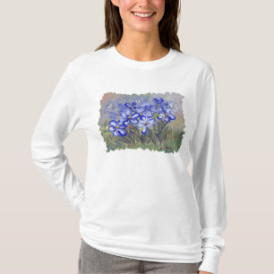 T-shirt Fleurs sauvages bleus dans une peinture de