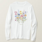 Fleurs sauvages colorés tendance avec Monogramme