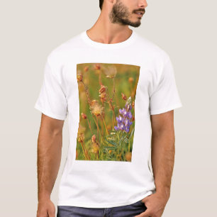 T-shirt Fleurs sauvages de lupin et de prairie smoke dans