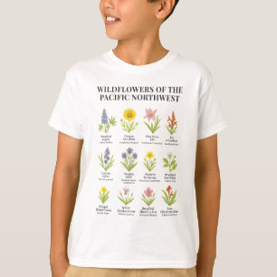 T-shirt Fleurs sauvages du Nord-Ouest du Pacifique - Aquar