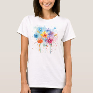 T-shirt Fleurs sauvages peintes à la main