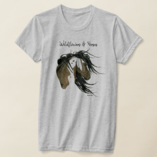 T-shirt Fleurs sauvages & Rêve de chevaux Art de Bihrle T
