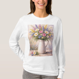 T-shirt Fleurs sauvages vivantes - Prairie d'été naturelle