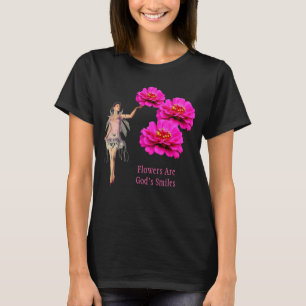 T-shirt Fleurs Sont Les Sourires De Dieu Inspirant Sombre