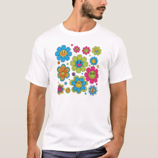 T-shirt Fleurs super Sourières | les années 70 Retro Vibe 