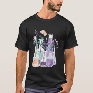 T-shirt Fleurs Test Tube Chimie Étudiante Sciences Enseign