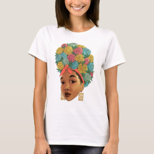 T-shirt Fleurs tropicales Fille des Caraïbes
