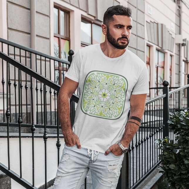 T-shirt Fleurs vertes en Mémerisation (Créateur téléchargé)