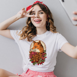 T-shirt Fleurs vintages Renard Brown