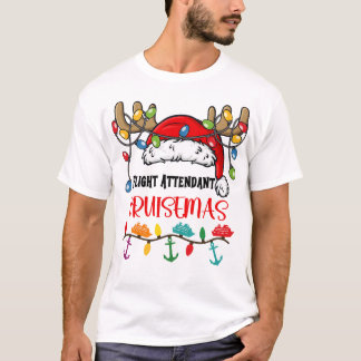 T-shirt Flight Attendant Cruisemas Matching Christmas Paja