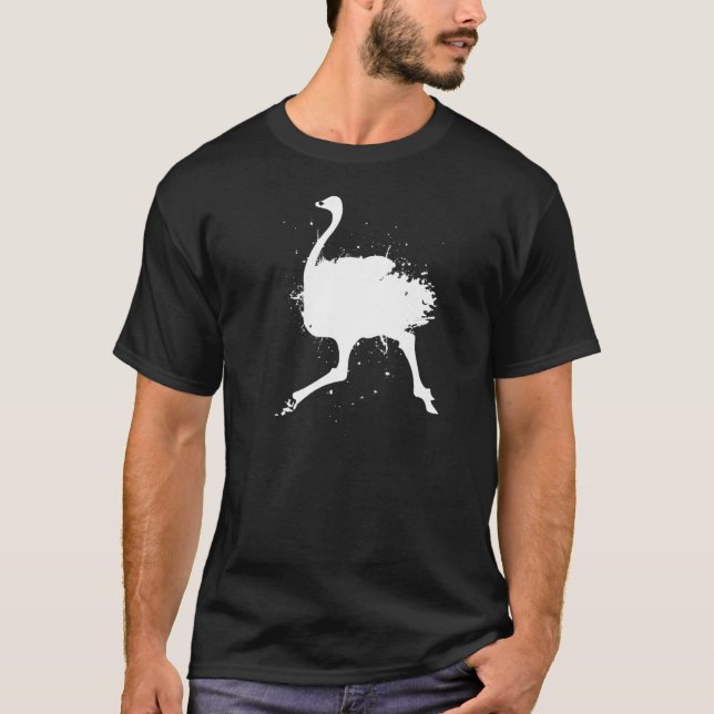 T-shirt Flightless Bird Ornithology - Wildife Emu Ostrich  (Devant)
